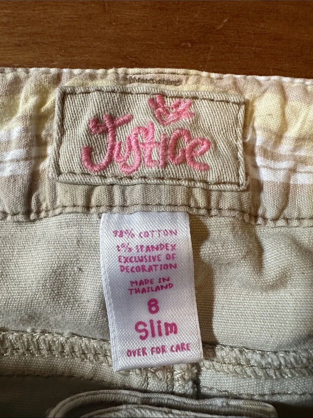 Justice Cream Straight-Leg Girls Jeans
